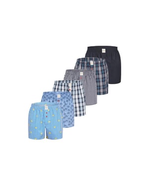 Phil & Co Wijde boxershorts heren 6-pack multipack d515