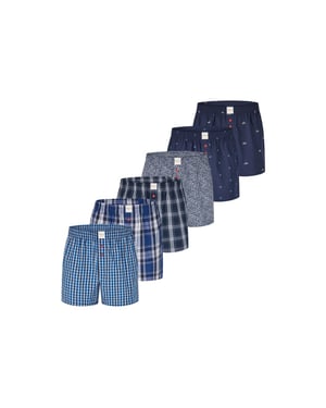 Phil & Co Wijde boxershorts heren 6-pack pack d510