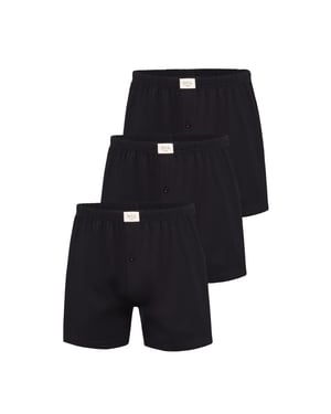 Phil & Co Wijde boxershorts heren jersey stretch effen 3-pack