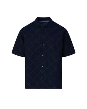 Denham Bowling casual overhemd met lange mouwen