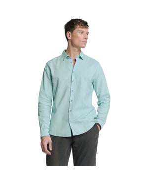 No Excess Shirt solid with linen ice