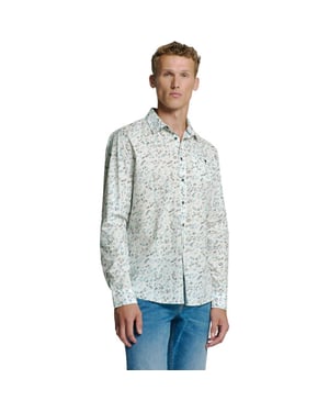 No Excess Shirt stretch allover printed ice