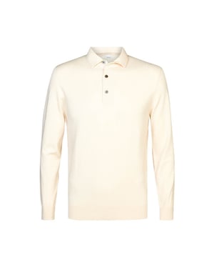 Profuomo Luxury basic polo met lange mouwen