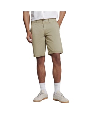 No Excess Short chino garment dyed twill stre light army
