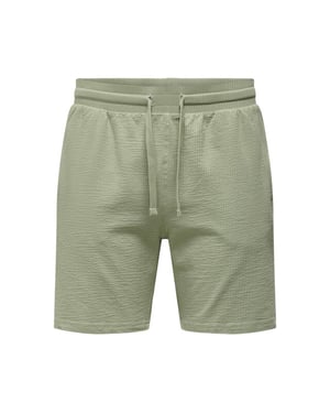 Only & Sons Onskian reg seersucker shorts noos olijf