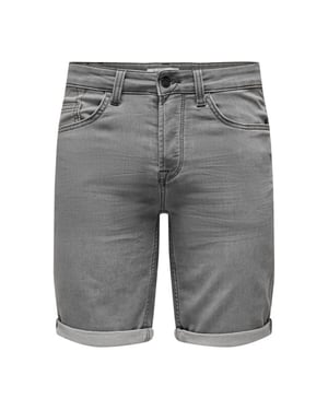 Only & Sons onsply life reg gr jog sho pk 8583 22018583 grey denim