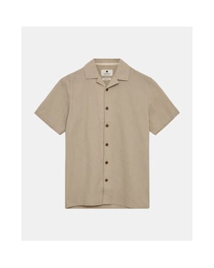 Anerkjendt 901934 akleo s/s cot.linen shirt 0536 feather grey