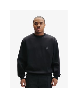 BALR. Heren sweater hex-series badge zwart