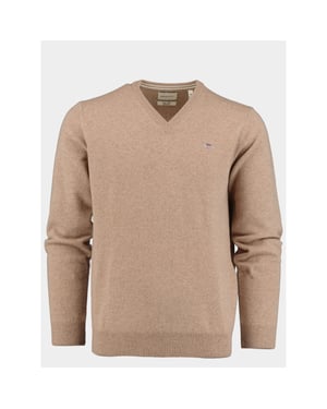 Gant Pullover bruin superfine lambswool v-neck 87212/295