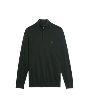 Lyle and Scott Lyle&scott tonal eagle merino quarter zip jumper truien kn2122vc