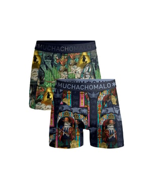 Muchachomalo Jongens 2-pack boxershorts pussboots wizardoz