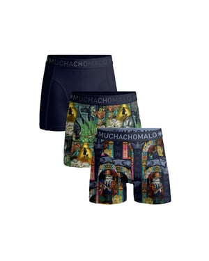 Muchachomalo Jongens 3-pack boxershorts pussboots wizardoz