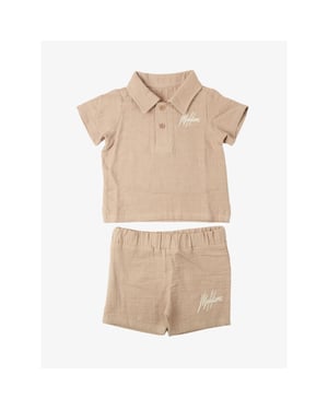Malelions Jongens set baby mousseline polo crinckle
