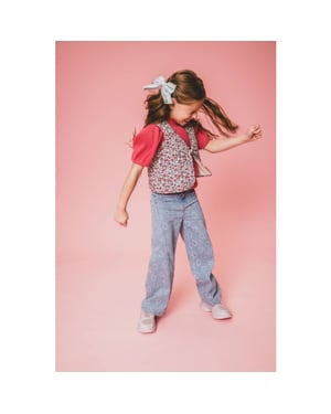 Looxs Revolution Gewatteerd gilet wildflower voor meisjes in de kleur