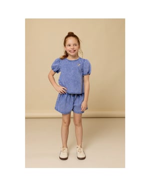 Looxs Revolution Washed denim short voor meisjes in de kleur