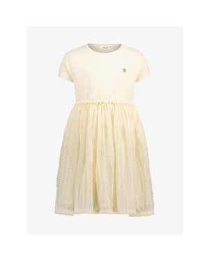 Le Chic Meisjes jurk smoor dots ruffles