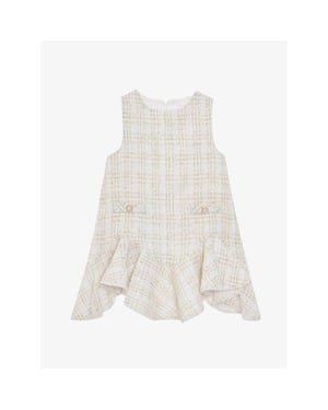 Patachou Meisjes jurk ecru gold tweed
