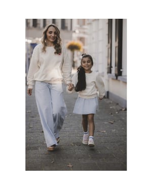 Looxs Revolution Gestreept denim rokje bleach blue voor meisjes in de kleur