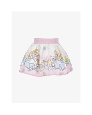 Monnalisa Meisjes rok alice bianco rosa fairytale