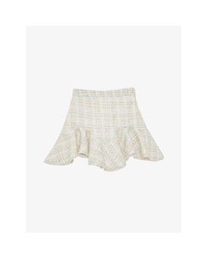 Patachou Meisjes rok ecru gold tweed