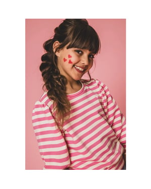 Looxs Revolution Sweater pink stripe voor meisjes in de kleur