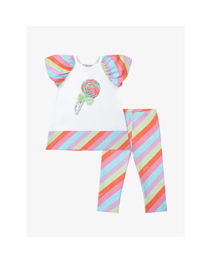 ADee Meisjes set legging eva bright white