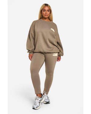 Plus Puff Print Legging Tracksuit