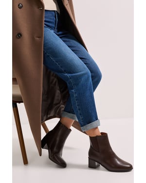 Wide Fit Maias Block Heel Chelsea Boots