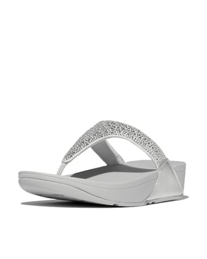 FitFlop Lulu crystal-mix toe-post sandals