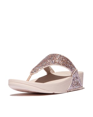 FitFlop Lulu multi-tonal glitter toe-post sandals