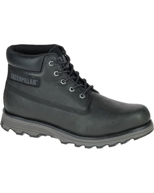 CAT Lifestyle Grundare Nubuck Läder Herr Svarta Ankellånga Stövlar