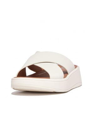 FitFlop F-mode leather flatform cross slides
