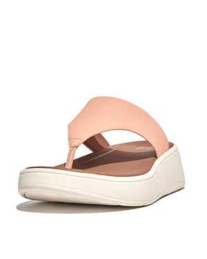 FitFlop F-mode leather flatform toe-post sandals