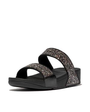 FitFlop Lulu multi-tonal glitter slides