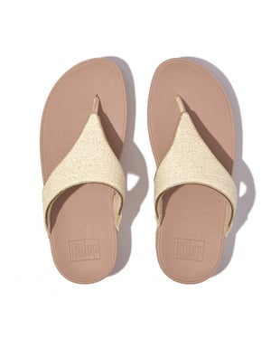 FitFlop Lulu shimmerweave toe-post sandals