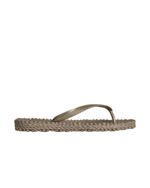 Ilse Jacobsen Flipflops with glitters platin