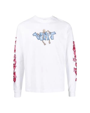 Off-white Graff White Pupp Skate Long Sleeve Tee White