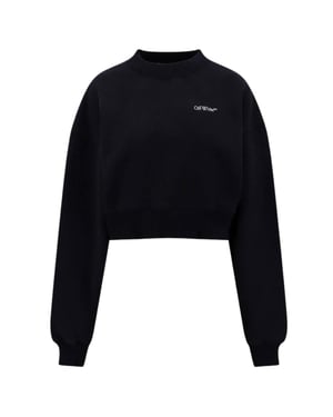 Off-white For All Book Cropped Over Crewneck Black