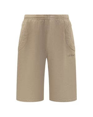 Off-white Laundry Circle Sweatshorts Beige