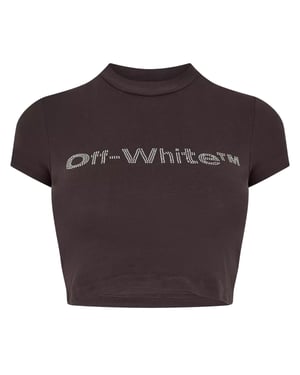 Off-white Bling Bounce 90-talspassformad T-shirt Mörkgrå