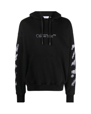 Off-white Diags Bit Book Skate Hoodie Svart