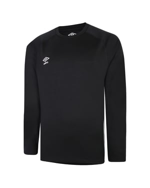 Umbro Mens Knitted Raglan Rugby Drill Top (Black)