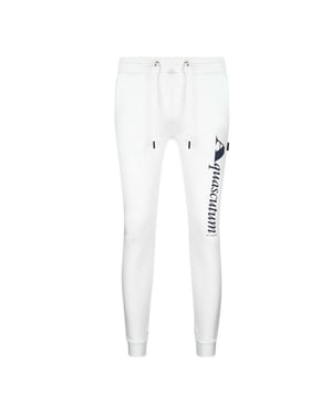 Aquascutum Heren Joggingbroek met logo (Wit)