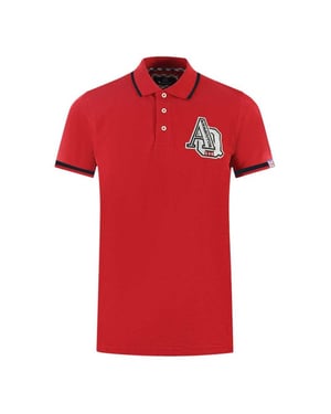 Aquascutum Unisex Volwassen AQ 1851 Geborduurd Tipped Polo Shirt (Rood)