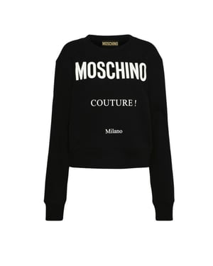 Moschino Mannen Couture Milano Sweatshirt (Fuchsia)