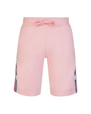 Moschino Heren Geprint Tape Shorts (Roze)