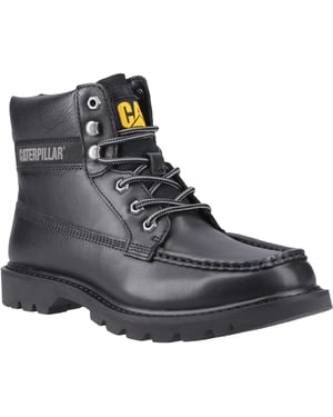 CAT Lifestyle Colorado Moc Toe Leren Zwarte Enkelboots voor Mannen