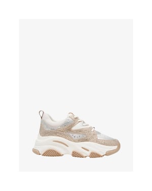 Steve Madden Dames sneakers privy sneaker silver gold cream