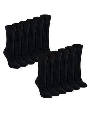 Dames 12-pack 100% Katoenen Zachte Ademende Sokken