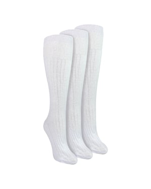 Dam 3-pack Knästrumpor 100% Bomull Mjuka Andningsbara